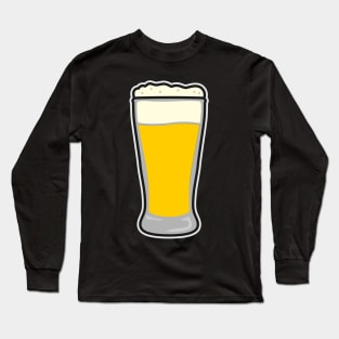 Glass of tasty beer - father fathers day beer drinking glass Long Sleeve T-Shirt